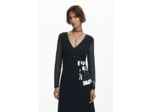 Robe À Manches Longues En Tissu – Femme