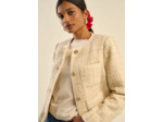 Veste en tweed et boutons bijoux