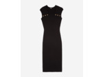 Robe longue details epaulettes black