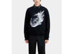 Sweat Avec Print Roue Et Flammes black