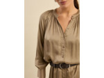 Robe chemise longue en satin
