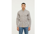 Chemise allover, piping et broderie poitrine