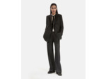 Pantalon large detail bande satin black