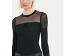 Pull En Maille Ajourée Noir black