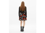 Jupe courte imprimé fleuri noire black