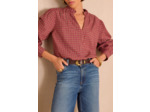 Blouse BETH en coton à carreaux
