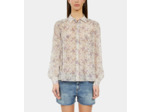 Chemise Imprimée ecru/mauve chalk