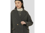 Manteau Milo Gris Chine en Laine Vierge