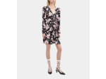Robe Courte A Manches Longues En Jacquard black / pink