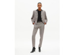 Pantalon tailleur ajusté en pied de poule noir et blanc black grey