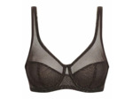 Soutien-gorge emboitant en tulle Chocolat et zébrures or Dim Generous