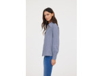 Chemise imprimé «70’s» col pointu en satin viscose