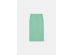 Jupe Justina verte en tissu flammé