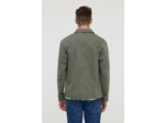 Veste workwear, fermeture boutons métal, 3 pochesplaquées devant, col à plat, poignets avec patte de boutonnage, garment dyed