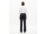 Pantalon droit en laine marine bleu
