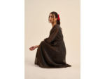 Robe longue à col V