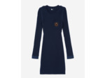 Robe courte en maille bleu marine bleu