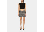Short En Tweed Detail Galon black white