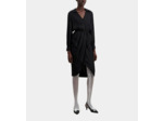 Robe Porte-Feuille Midi En Jacquard black