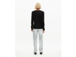 Pull col v en laine mérinos noir black