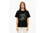 T-shirt avec sérigraphie à strass noir black washed