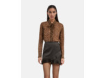 Mini jupe a details plisses black