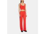 Pantalon Tailleur Rouge En Crêpe red