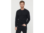 Sweat basique en coton bio gratté et print poitrine