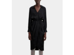 Robe Porte-Feuille Midi En Jacquard black