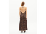 Robe longue sans manches imprimé léopard leopard