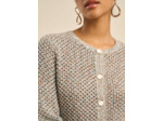 Gilet en lurex boutons bijoux