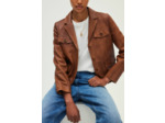 Veste cintrée en cuir vieilli - RORIE