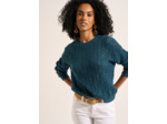 Pull col rond avec un jeu de points en dentelle ajourée