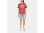 T-Shirt Rouge Avec Sérigraphie Blason red brique
