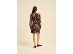 Robe courte imprimée à col V