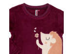Pyjama fille HERISSON bordeaux