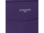 Compagnon zippé à rabat Charlotte en cuir lisse