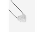 Collier pendentif cœur avec strass argenté silver