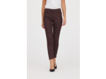 Denim enduit skinny fit cropped, jambes très ajustées "effet seconde peau", taille medium détail zip bas de jambe