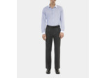 Pantalon de costume en coton et laine gris black grey