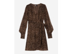 Robe courte avec ceinture leopard