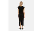 Robe longue details epaulettes black