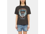 T-Shirt Noir Avec Sérigraphie Guitar black washed