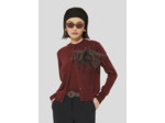 Gilet Ginno Bordeaux en Laine Merinos Extrafine