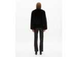 Manteau court effet fourrure noir black