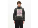 Sweat a capuche avec print devant black washed
