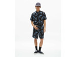 Short motif petites fleurs black blue