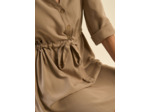 Robe courte ceinturée manches 3/4