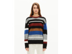 Pull en laine mélangée à rayures multicolores multicolor