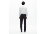 Pantalon de costume ajusté en laine marine bleu